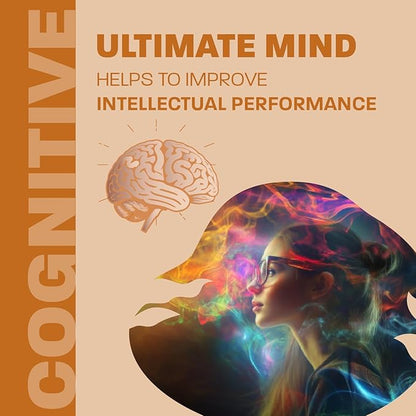 Ultimate Mind – Brain Supplement – 6 Actives – Memory, Focus, Cognitive Functions, Mental Sharpness, and Brain Energy – Brain Boost- 60 Capsules
