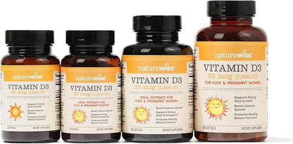 NatureWise Vitamin D3 1000iu (25 mcg) 200-Day Supply for Immune Support, Healthy Muscle Function, and Bone Health - Non-GMO, Gluten Free in Organic Extra Virgin Olive Oil, (Mini Softgel), 200 Count