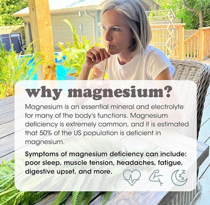 Fringe Triple Magnesium Mix Powder, Magnesium Glycinate, Orotate, & Malate, Unflavored, Clean Formula, Mix Into Anything, 30 Servings