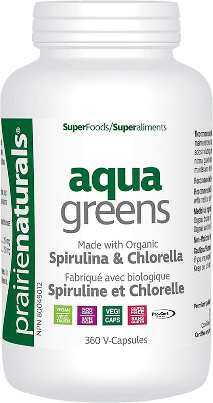 Organic Aqua Greens V Caps, 360 Count