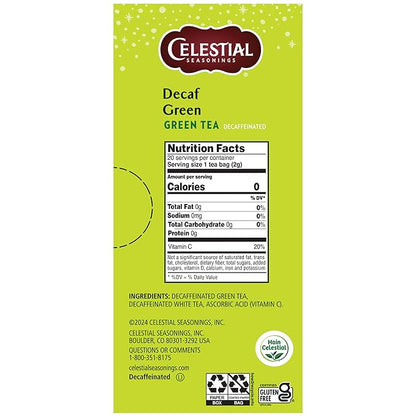 Celestial Seasonings Decaf Green Tea Bags 20 Tea Bags