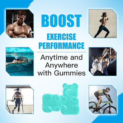 Creatine Monohydrate Gummies 5000mg for Men & Women, Chewables Creatine Monohydrate for Muscle Strength, Muscle Builder, Energy Boost, Pre-Workout Supplement-180 Blueberry Gummies
