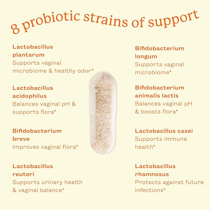 Cheeky Bonsai Vaginal Probiotic for Women pH Balance with Maximum Support 50 Billion CFU Probiotics - 8 Unique Strains for Her - Lactobacillus Blend - 60 Cap