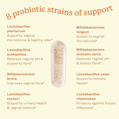 Cheeky Bonsai Vaginal Probiotic for Women pH Balance with Maximum Support 50 Billion CFU Probiotics - 8 Unique Strains for Her - Lactobacillus Blend - 60 Cap