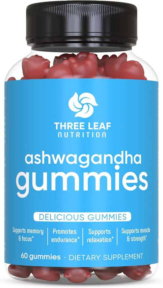 Ashwagandha Gummies for Men & Women - Ashwagandha Supplements Supports Focus, Memory, Calmness & Energy - Ashwagandha Extract Gummy - 60 Gummies