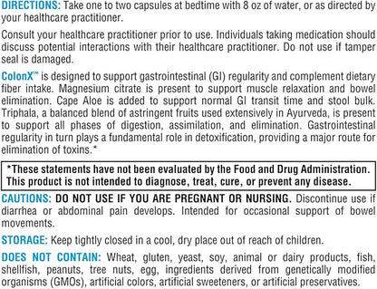 XYMOGEN ColonX - Supports GI Motility, Stool Bulk, Digestion, Assimilation, and Elimination - Triphala Supplement with Magnesium Citrate, Cape Aloe (60 Capsules)