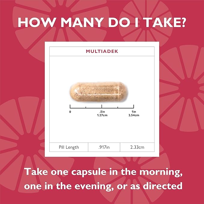 Celebrate Vitamins Multi ADEK, Iron Free – Daily Bariatric Multivitamin, High Level of Vitamins A, D, E, K & B12 for Duodenal Switch Surgery Patients (60 Capsules)