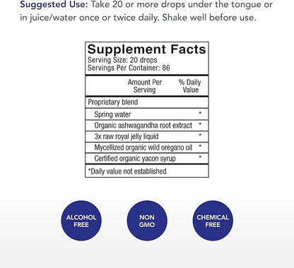 Physician's Strength AshwaPower - 2 fl oz - Wild Ashwagandha Root Extract - Supports Overall Health & Energy - 86 Servings