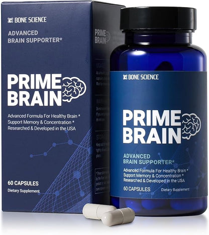 Prime Brain Supplement | Nootropic for Memory, Focus & Cognitive Support | Includes Phosphatidylserine, Alpha GPC, L-Theanine & Ginkgo Biloba | 60 Capsules