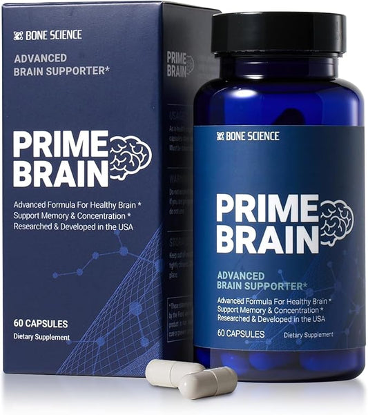 Prime Brain Supplement | Nootropic for Memory, Focus & Cognitive Support | Includes Phosphatidylserine, Alpha GPC, L-Theanine & Ginkgo Biloba | 60 Capsules