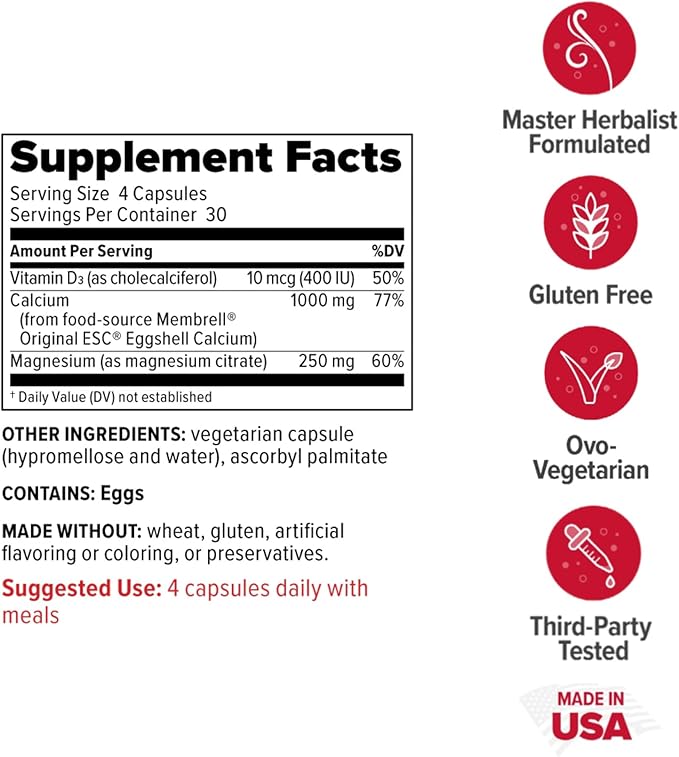 Redd Remedies, Calcium Mag + D, Vitamin D3 and Calcium for Strong Bone Support, 120 Vegetarian Capsules