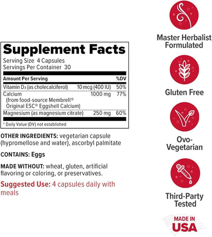 Redd Remedies, Calcium Mag + D, Vitamin D3 and Calcium for Strong Bone Support, 120 Vegetarian Capsules