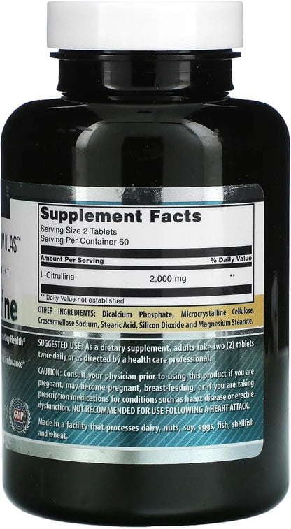 Amazing Formulas L Citrulline 2000mg Per Serving 120 Tablets Supplement | Amino Acid Supplement for Men & Women | Non-GMO | Gluten Free | Made in USA
