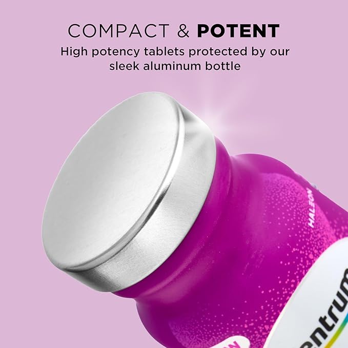 Centrum Age Defy for Women, All-in-1 High Potency Multivitamin + Healthy Aging Supplement, Multivitamin Blend with Resveratrol, and Niacin for NAD+ Level Support, Aluminium Bottle, 56 Tablets