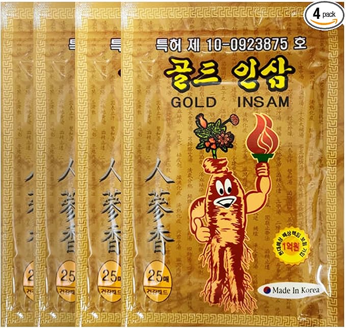 DEAD SKIN Korean Traditional Herbal Patch with Ginseng, Power Strips – 25 Counts x 4 Packs