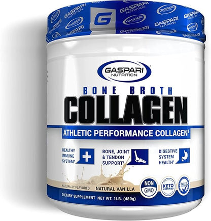 Bone Broth Athletic Performance Collagen Natural Vanilla (1 Lbs. / 30 Servings)