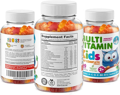 DR. MORITZ Kids Multivitamin Gummies - with Kids Vitamins A C D E B6 B12 Zinc and More - Complete Daily Support - Vegetarian and Non-GMO, 2 Pack (120 Count)
