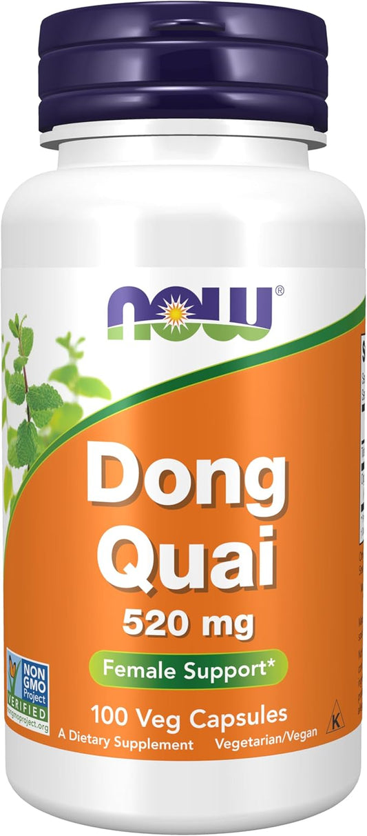 NOW Supplements, Dong Quai (Angelica sinensis) 520 mg, Female Support*, 100 Veg Capsules