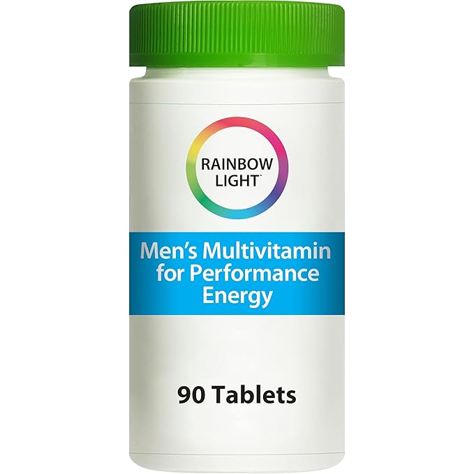 Rainbow Light Men's Multivitamin for Performance Energy, Multivitamin Supplement Provides High-Potency Source of Vitamin C, Vitamin D, Vitamin E and B-Complex, Vegetarian, 90 Count