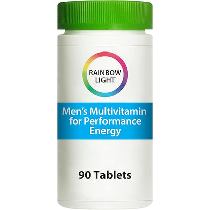 Rainbow Light Men's Multivitamin for Performance Energy, Multivitamin Supplement Provides High-Potency Source of Vitamin C, Vitamin D, Vitamin E and B-Complex, Vegetarian, 90 Count