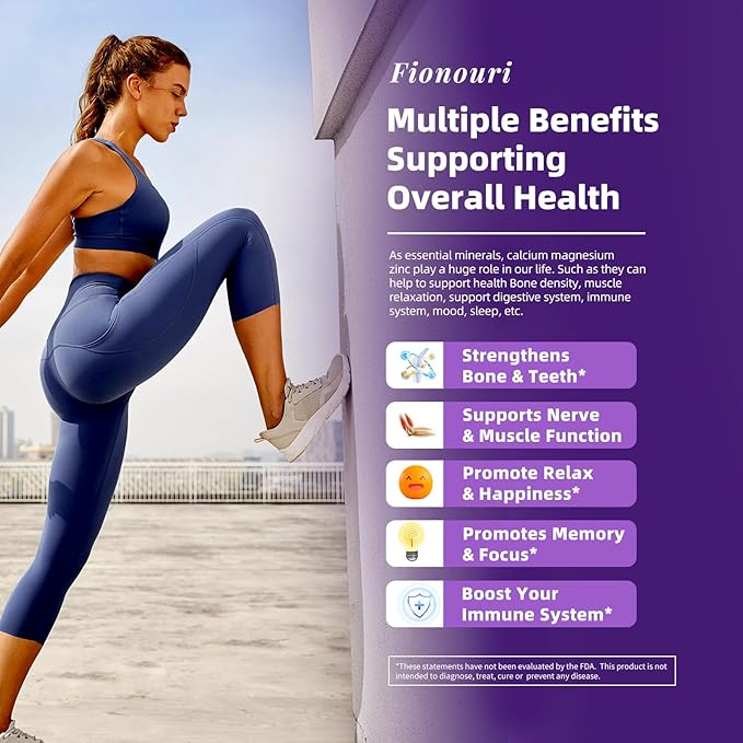 Calcium Magnesium Zinc Gummies with Vitamin D3 & K2 - High Potency Enhanced Absorption -120 Blueberry Gummies Flavored