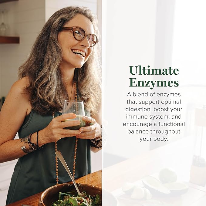 Global Healing - Ultimate Enzymes - Systemic & Digestive Enzymes Supplement for Healthy Digestion, Immune System Boost & Natural Gut Health, Digestive Enzyme for Women & Men, Lipase