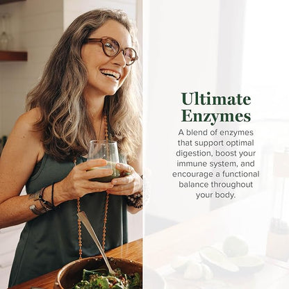 Global Healing - Ultimate Enzymes - Systemic & Digestive Enzymes Supplement for Healthy Digestion, Immune System Boost & Natural Gut Health, Digestive Enzyme for Women & Men, Lipase
