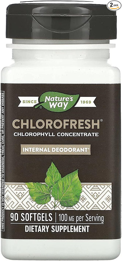 Pack of 2 x Nature's Way Chlorofresh - 90 Softgels
