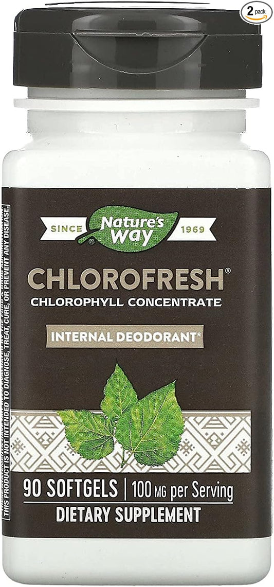 Pack of 2 x Nature's Way Chlorofresh - 90 Softgels