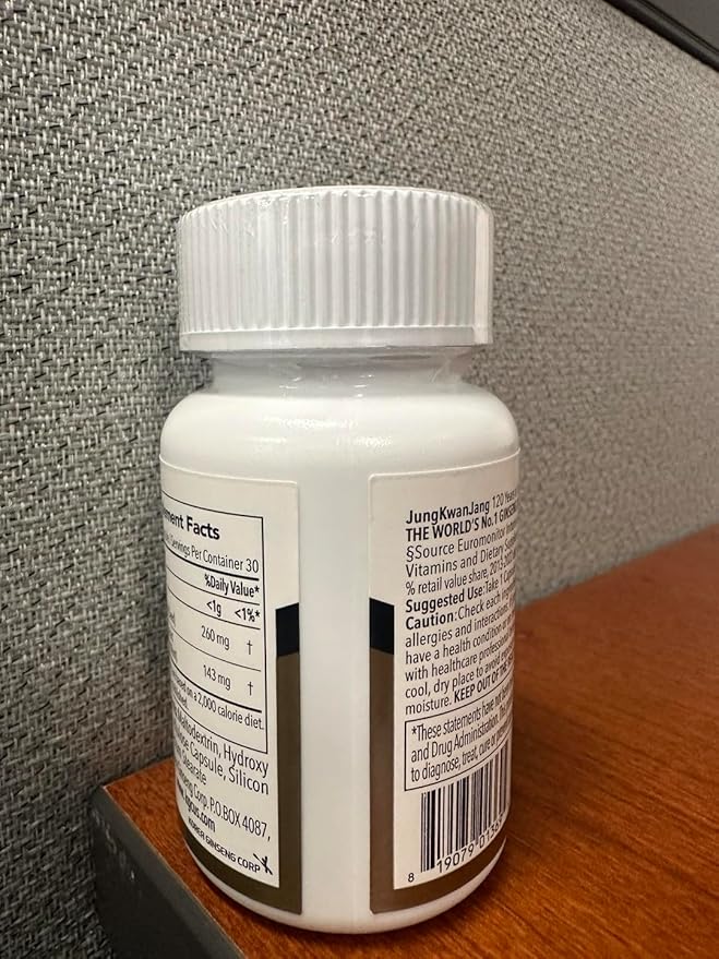 JungKwanJang Liver Health Supplement with Milk Thistle 260mg (Silymarin) and American Ginseng 1,000mg - Fatty Liver Detox Cleanse & Repair Support - 30 Capsules for Men and Women