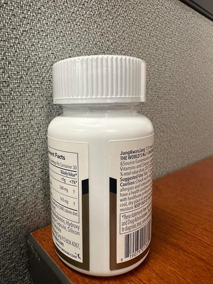 JungKwanJang Liver Health Supplement with Milk Thistle 260mg (Silymarin) and American Ginseng 1,000mg - Fatty Liver Detox Cleanse & Repair Support - 30 Capsules for Men and Women