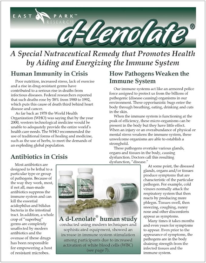 East Park Olive Leaf Extract (OLE) Super Strength d-Lenolate 500mg | 18% or More Oleuropein Immune System Booster | 60 Vegetarian Capsules (Non-GMO)