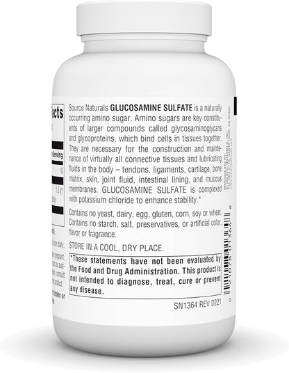 Source Naturals Glucosamine Sulfate, Sodium-Free Powder for Joint Support - 8 oz Powder