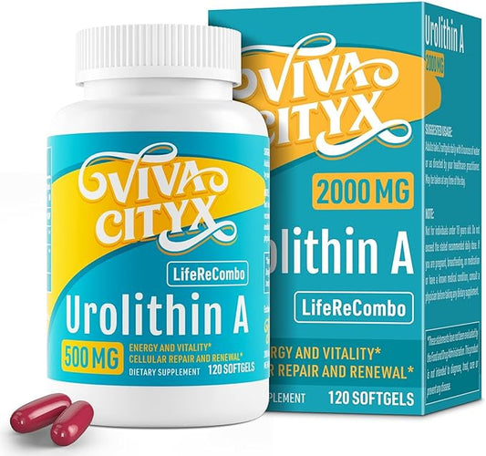 Urolithin A 500mg,NAD+ 200mg,High Absorption,1 Pack