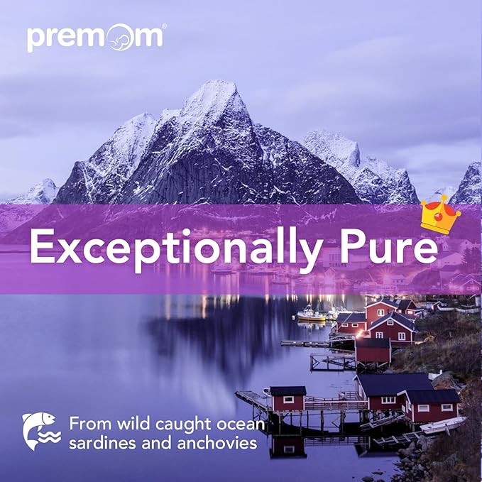 Premom Prenatal Vitamins for Women & Prenatal DHA Fish Oil - Conception for Her Multivitamin: 27 Nutrients + Triglyceride Omega 3 with 470mg DHA - Fertility Support for Women
