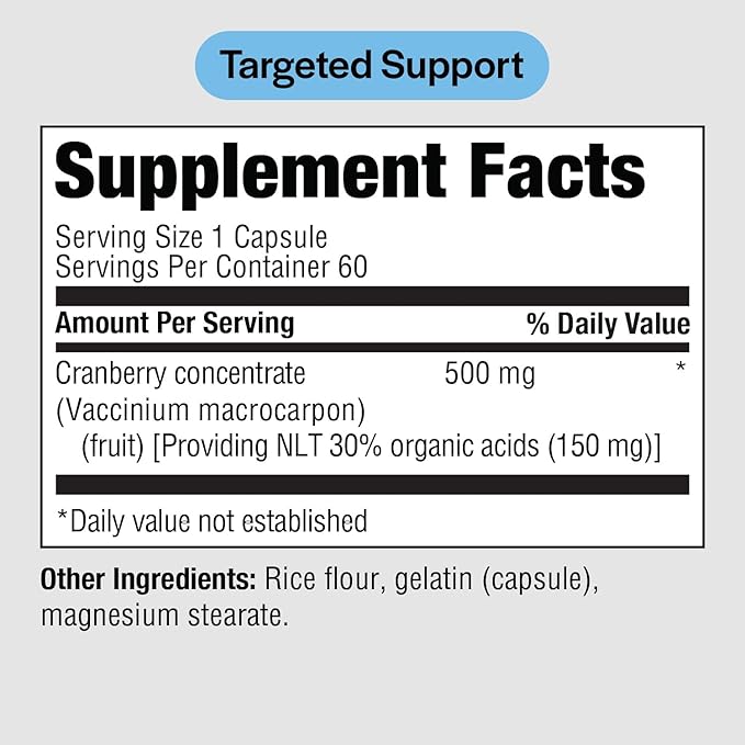 PureFormulas Cranberry 500 mg - Supports Kidney and Urinary Tract Health - Antioxidant Supplement for Immune Protection and Cellular Health - Cranberry Pills for Women & Men - Non-GMO - 60 Capsules