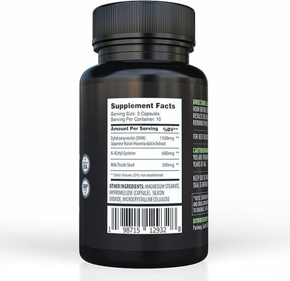 REBOUND Party Support Capsules | Featuring DHM, N-Acetyl Cysteine, and Milk Thistle | Made in The USA | Vegan, Non-GMO, 30 Count