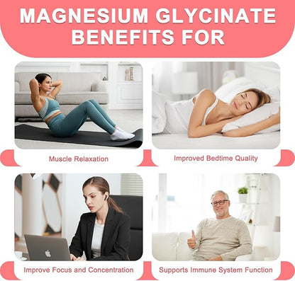 Magnesium Glycinate Gummies 500mg - Sugar Free Chelated Magnesium Potassium Supplement with Vitamin D, B6, CoQ10 for Relaxation, Calm Mood & Sleep Support - 60 Raspberry Magnesium Gummies