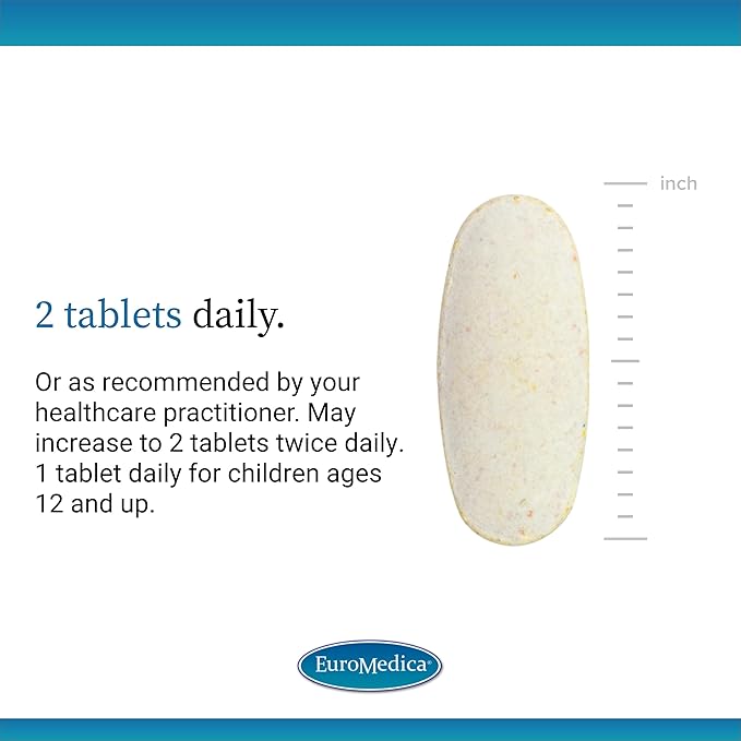 Euromedica Essential Multivitamin - Dietary Supplement to Aid Bone, Cardiovascular & Immune Health - Supplement with Chelated Minerals, B-Vitamins & Vitamin C - 60 Tablets