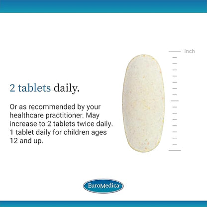 Euromedica Essential Multivitamin - Dietary Supplement to Aid Bone, Cardiovascular & Immune Health - Supplement with Chelated Minerals, B-Vitamins & Vitamin C - 60 Tablets