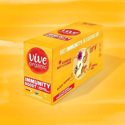 Vive Organic Immune Support Shot, Cold-Pressed Ginger, Turmeric, & Echinacea, Gluten Free, Vegan, Immunity Boost Original, 2 Fl Oz (Pack of 12)