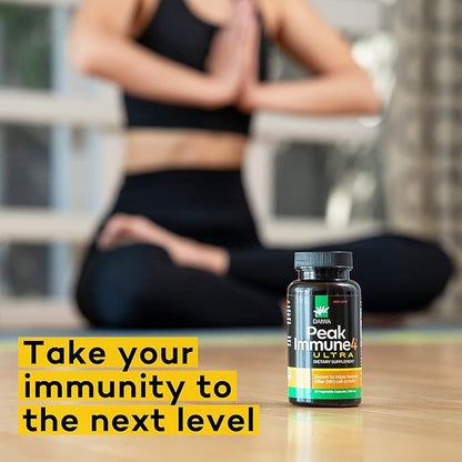 Daiwa PeakImmune4 Natural Immune Support Supplement with RBAC Rice Bran and Mycelia Extract from Shiitake Mushrooms - Ultra Strength