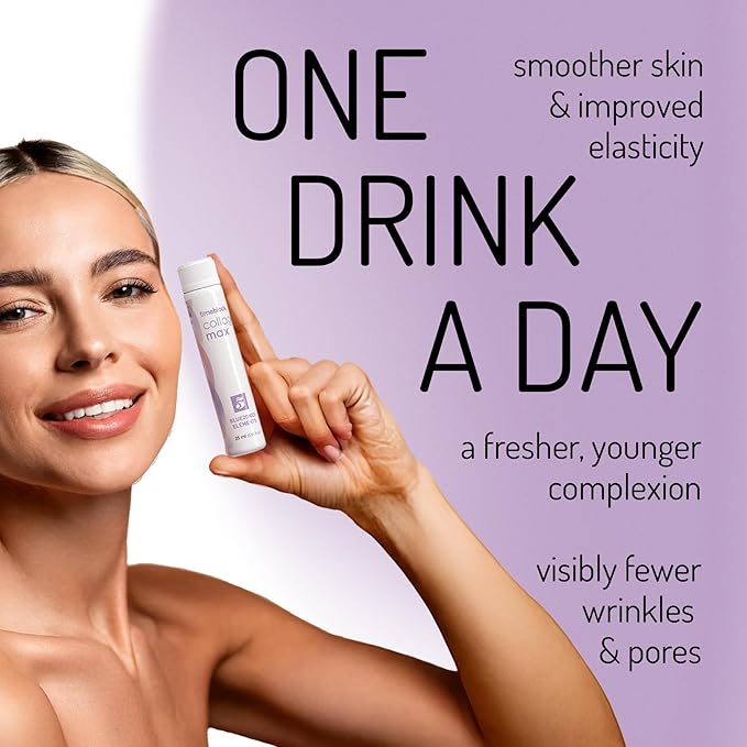 Collagen Max Drink with Vitamins, Amino Acids, Phytonutrients, 30 Bottles