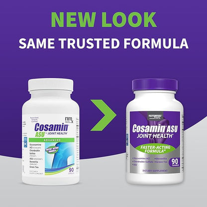 Nutramax Cosamin® ASU Joint Health Supplement with Glucosamine, Chondroitin & ASU for Men’s & Women's Joint Health, 90 Capsules