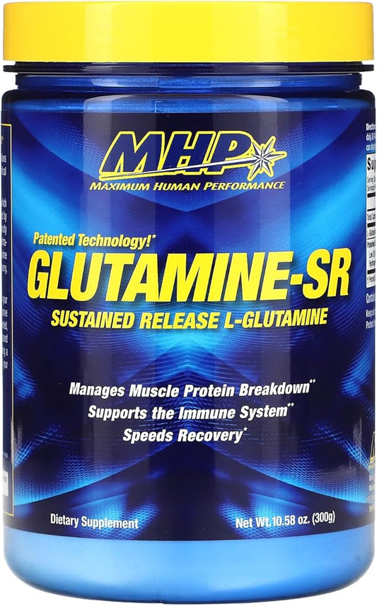 MHP 12-Hour Muscle Feeder, Glutamine-SR, Unflavored, 10.6 oz (300 g)