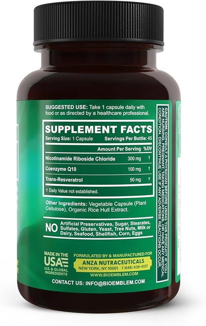 BioEmblem Beauty Collagen - 11G Hydrolyzed Multi-Collagen Peptides & NAD+ Supplement