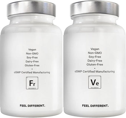 Amen Fruits + Veggies Vitamins Bundle, Raw Whole Food Multivitamin Capsules, Greens Vegetables, Red Fruits & Berries Vegan Blend, Fibers + Phytonutrients Superfood Minerals Supplement, Non-GMO, 180 ct