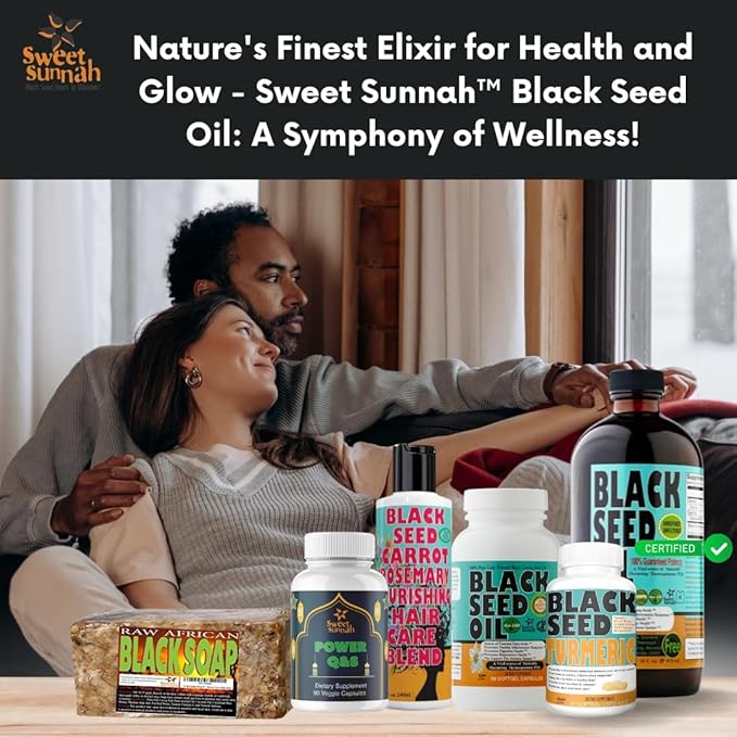 Black Seed Oil Capsules 1000mg - Lab Tested Turkish Nigella Sativa with 3X Thymoquinone (90 Softgels) - USA Made, Cold-Pressed Kalonji Oil - Pure Non-GMO Sweet Sunnah for Hair, Brain & Immune Support