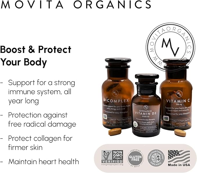 Movita Women’s Daily Multivitamin - Organic Fermented Whole Foods for Enhanced Energy, Immunity & Vitality - Vegan, Gluten-Free, Non-GMO - 30-Day Supply (Glass Bottle)