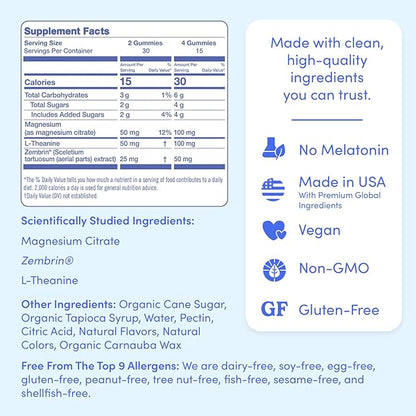 First Day Women’s Nighttime Reset Calming Magnesium Gummies – Sleep Aid Supports Peaceful Rest, Balanced Mood & Energy – Supplement with Magnesium Citrate, L-Theanine & No Melatonin – 60-Day Supply